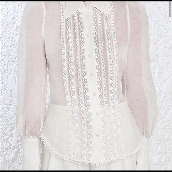 Zimmermann Cream Doley Blouse NWT Size S/1 - Picture 3 of 6